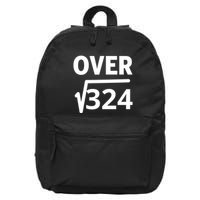 IM Over 18 Funny Square Root Math Design 16 in Basic Backpack
