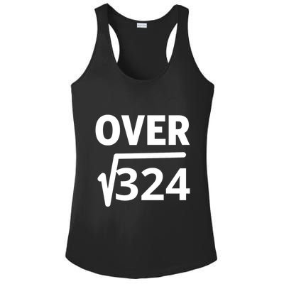 IM Over 18 Funny Square Root Math Design Ladies PosiCharge Competitor Racerback Tank