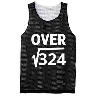 IM Over 18 Funny Square Root Math Design Mesh Reversible Basketball Jersey Tank