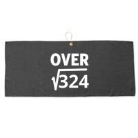 IM Over 18 Funny Square Root Math Design Large Microfiber Waffle Golf Towel