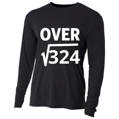 IM Over 18 Funny Square Root Math Design Cooling Performance Long Sleeve Crew