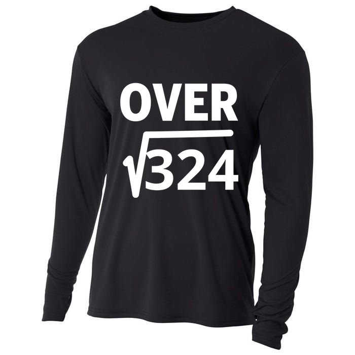 IM Over 18 Funny Square Root Math Design Cooling Performance Long Sleeve Crew