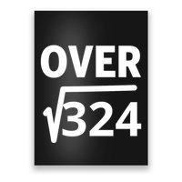 IM Over 18 Funny Square Root Math Design Poster