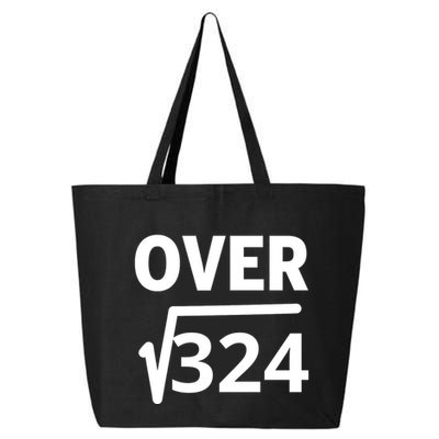 IM Over 18 Funny Square Root Math Design 25L Jumbo Tote