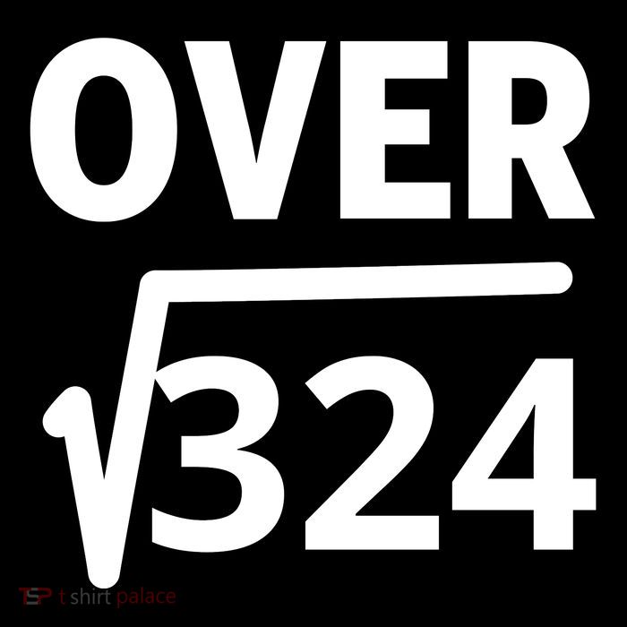 IM Over 18 Funny Square Root Math Design Pom Pom 12in Knit Beanie