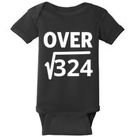IM Over 18 Funny Square Root Math Design Baby Bodysuit