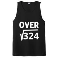 IM Over 18 Funny Square Root Math Design PosiCharge Competitor Tank