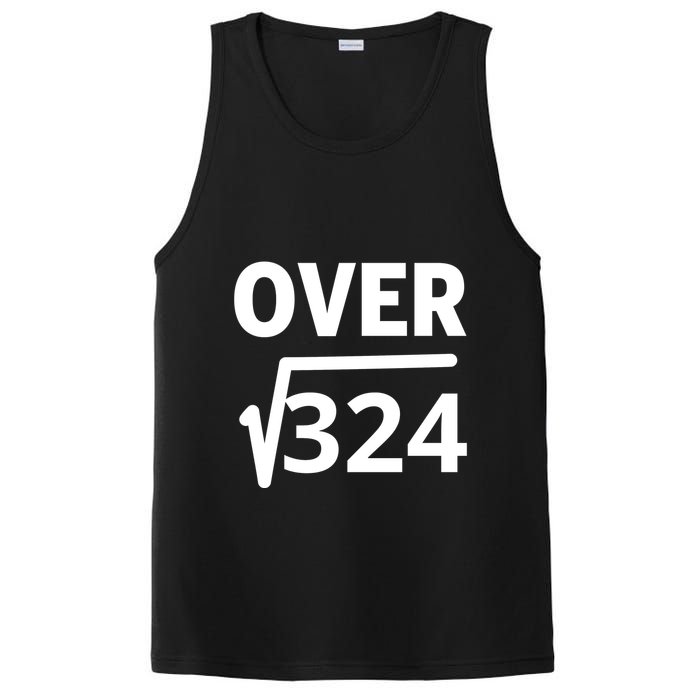 IM Over 18 Funny Square Root Math Design PosiCharge Competitor Tank