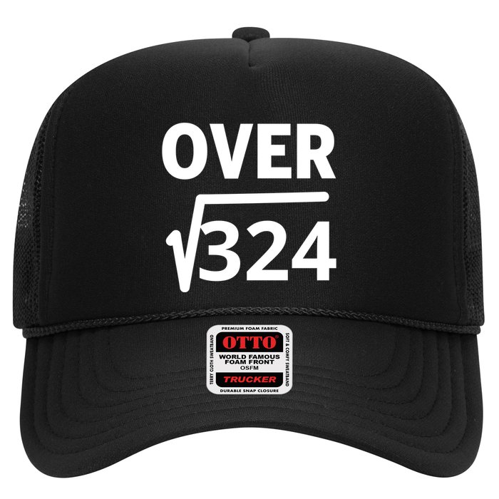 IM Over 18 Funny Square Root Math Design Hat