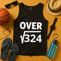 IM Over 18 Funny Square Root Math Design Tank Top
