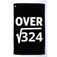 IM Over 18 Funny Square Root Math Design Golf Towel