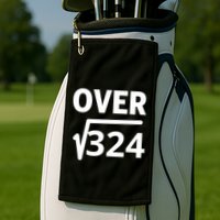 IM Over 18 Funny Square Root Math Design Golf Towel