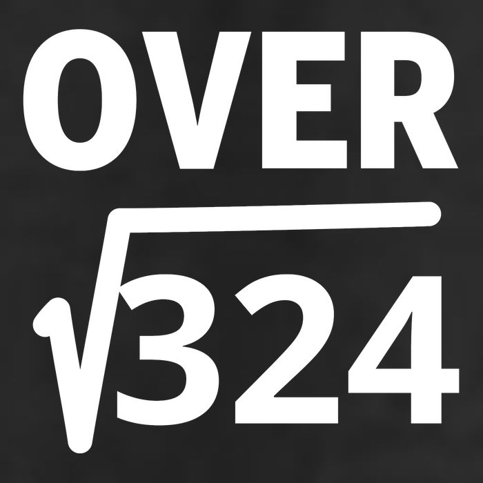 IM Over 18 Funny Square Root Math Design Golf Towel