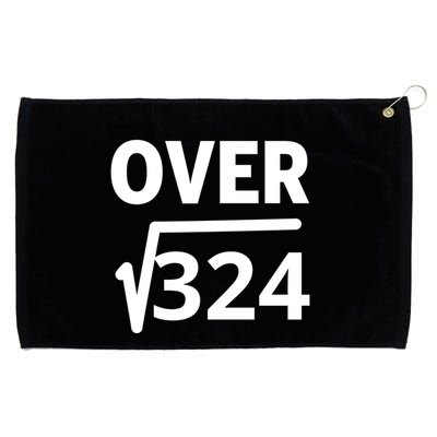 IM Over 18 Funny Square Root Math Design Grommeted Golf Towel