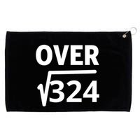 IM Over 18 Funny Square Root Math Design Grommeted Golf Towel