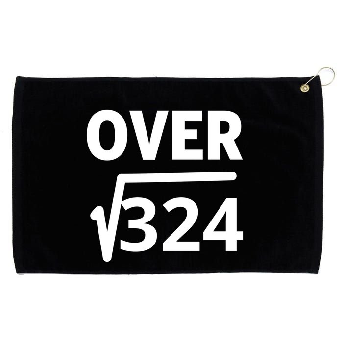 IM Over 18 Funny Square Root Math Design Grommeted Golf Towel