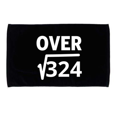 IM Over 18 Funny Square Root Math Design Microfiber Hand Towel