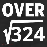 IM Over 18 Funny Square Root Math Design Microfiber Hand Towel