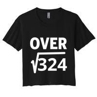 IM Over 18 Funny Square Root Math Design Crop Top