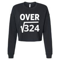 IM Over 18 Funny Square Root Math Design Cropped Pullover Crew