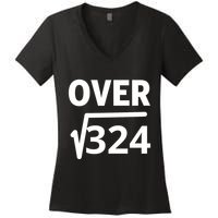 IM Over 18 Funny Square Root Math Design Women's V-Neck T-Shirt