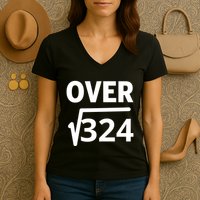 IM Over 18 Funny Square Root Math Design Women's V-Neck T-Shirt