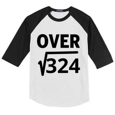 IM Over 18 Funny Square Root Math Design Kids Colorblock Raglan Jersey