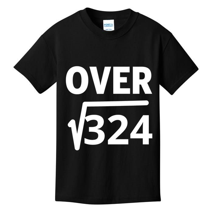 IM Over 18 Funny Square Root Math Design Kids T-Shirt