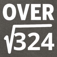 IM Over 18 Funny Square Root Math Design Cotton Canvas Backpack