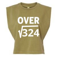 IM Over 18 Funny Square Root Math Design Garment-Dyed Women's Muscle Tee