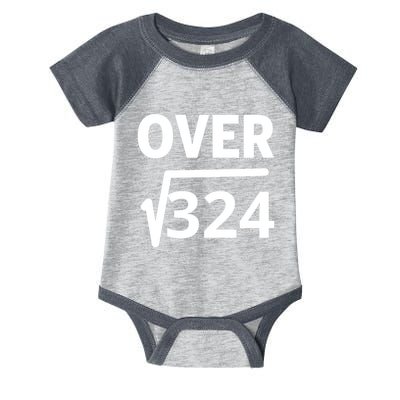 IM Over 18 Funny Square Root Math Design Infant Baby Jersey Bodysuit