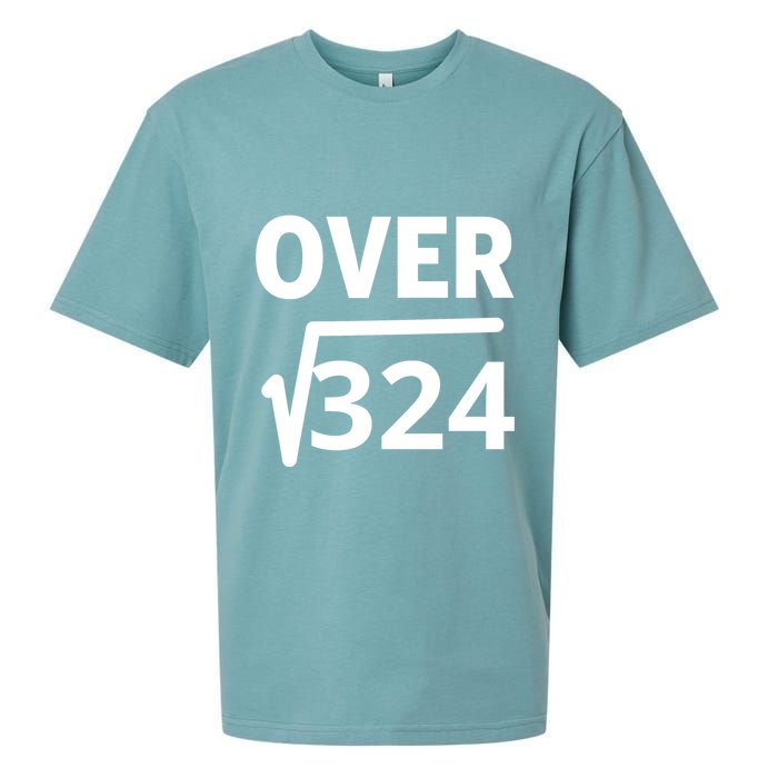 IM Over 18 Funny Square Root Math Design Sueded Cloud Jersey T-Shirt