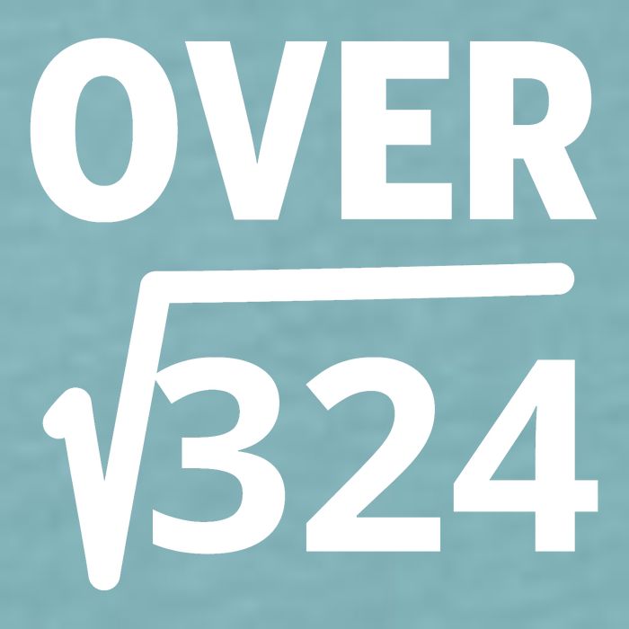 IM Over 18 Funny Square Root Math Design Sueded Cloud Jersey T-Shirt