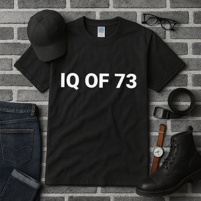 Iq Of 73 Human Intelligence Funny Iq Test Score Quote Tall T-Shirt