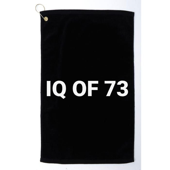 Iq Of 73 Human Intelligence Funny Iq Test Score Quote Golf Towel