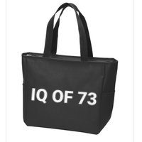 Iq Of 73 Human Intelligence Funny Iq Test Score Quote Zip Tote Bag