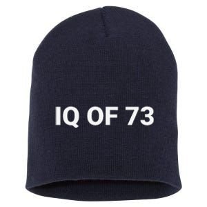 Iq Of 73 Human Intelligence Funny Iq Test Score Quote Short Acrylic Beanie