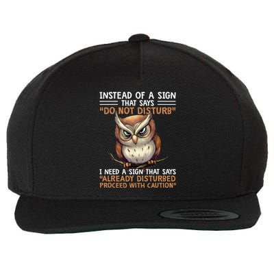 Instead Of A Sign That Says Do Not Disturb Wool Snapback Cap