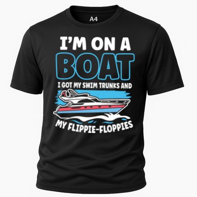 Im On A Boat I Got My Swim Trunks And My Floppies Performance Shirt