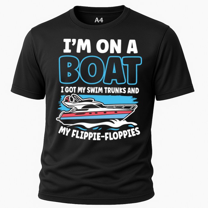 Im On A Boat I Got My Swim Trunks And My Floppies Performance Shirt