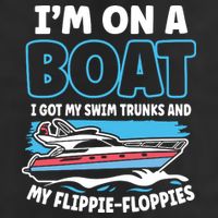 Im On A Boat I Got My Swim Trunks And My Floppies Adult Drive Performance Visor