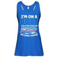Im On A Boat I Got My Swim Trunks And My Floppies Ladies Essential Flowy Tank