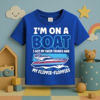 Im On A Boat I Got My Swim Trunks And My Floppies Toddler T-Shirt