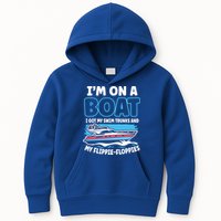 Im On A Boat I Got My Swim Trunks And My Floppies Kids Hoodie