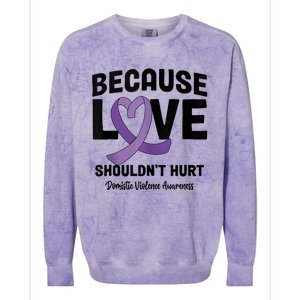 In October Awareness Domestic Violence Awareness Purple Colorblast Crewneck Sweatshirt