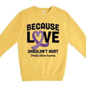 In October Awareness Domestic Violence Awareness Purple Premium Crewneck Sweatshirt