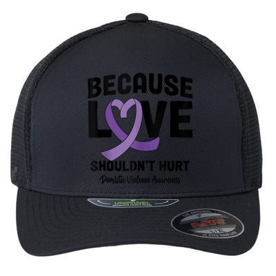 In October Awareness Domestic Violence Awareness Purple Flexfit Unipanel Trucker Cap