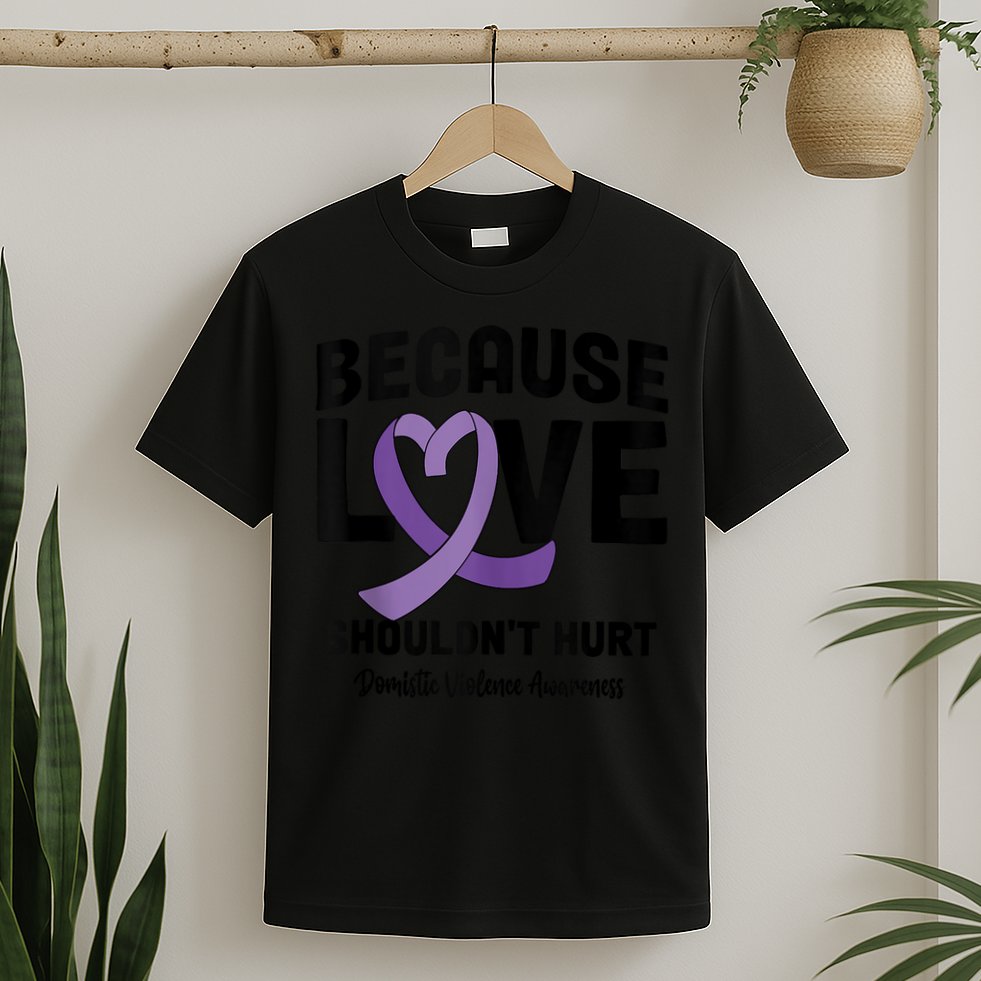 In October Awareness Domestic Violence Awareness Purple T-Shirt