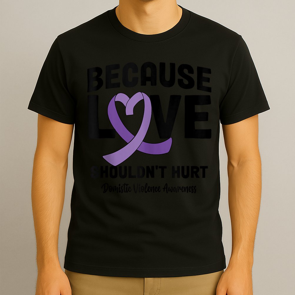 In October Awareness Domestic Violence Awareness Purple T-Shirt
