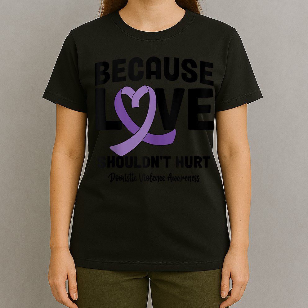 In October Awareness Domestic Violence Awareness Purple T-Shirt